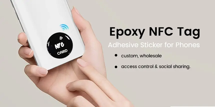 custom epoxy nfc tag round adhesive sticker for phones