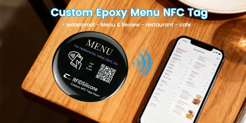 waterproof epoxy menu nfc tag for digital menus & reviews