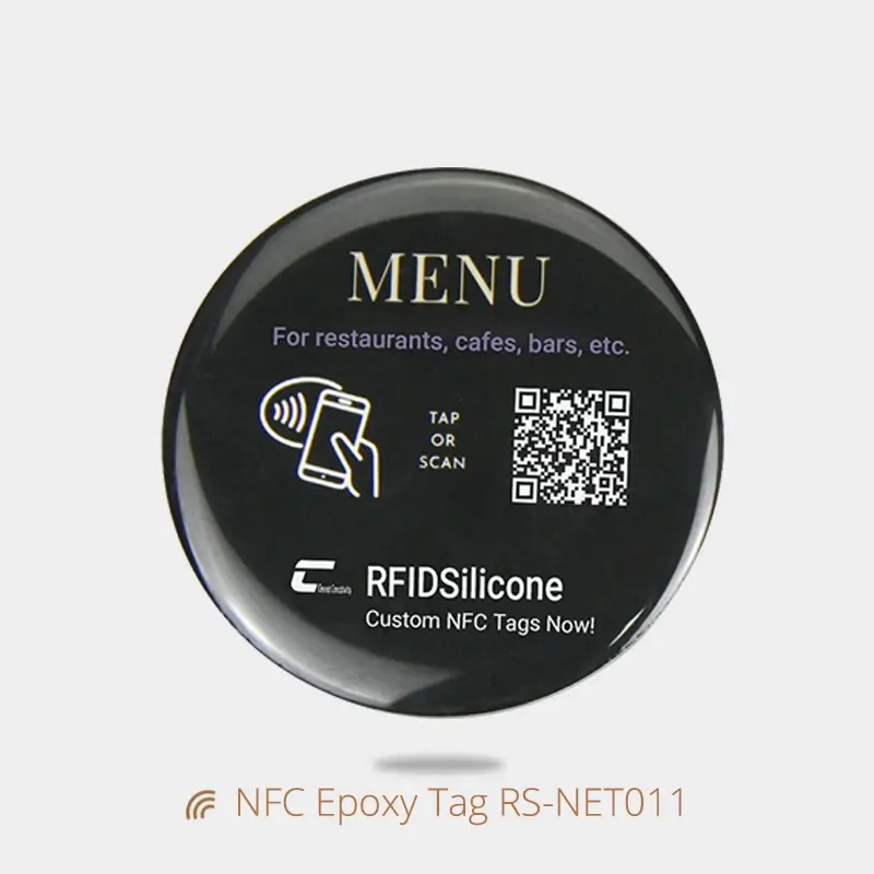 Waterproof Epoxy Menu NFC Tag for Digital Menus & Reviews