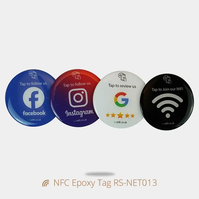 Smart NFC Epoxy Table Tag Sticker for Google Reviews