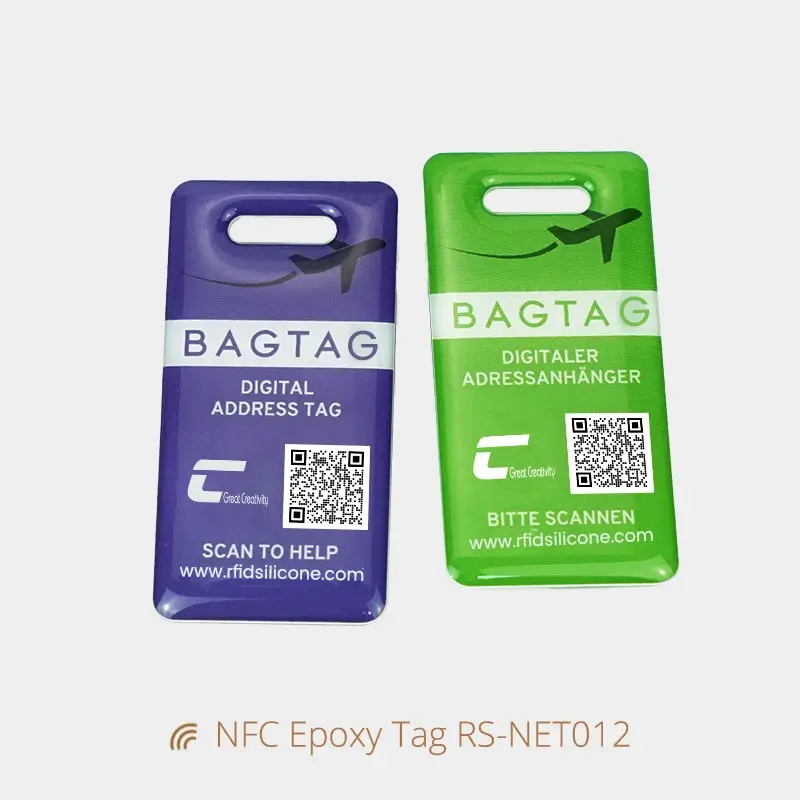 Waterproof NFC Epoxy Tag Digital Address Tags for Bag