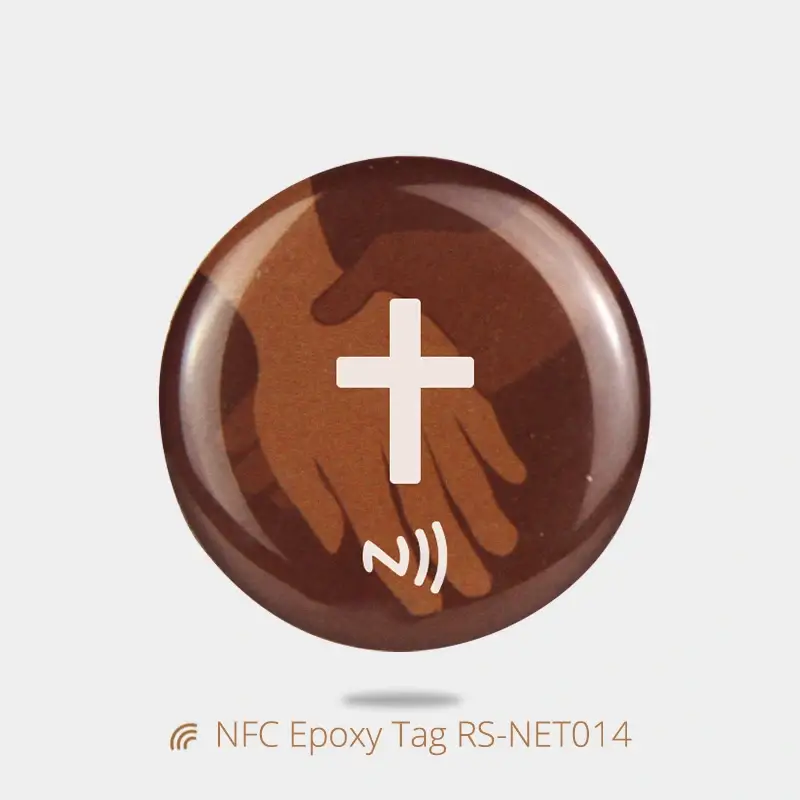 Custom Anti-metal Bible NFC Epoxy Label Round Label Sticker
