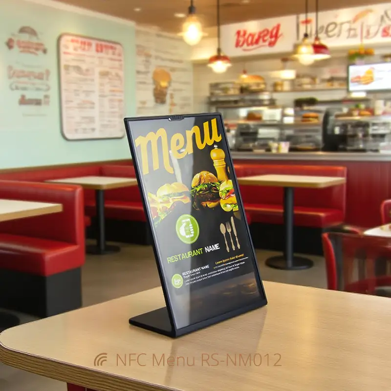 Smart Acrylic Menu NFC Stand for Restaurants with NXP Chip