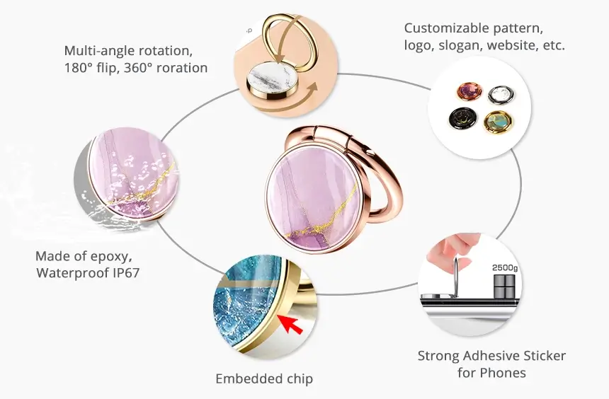details of nfc finger phone holder rs-net016