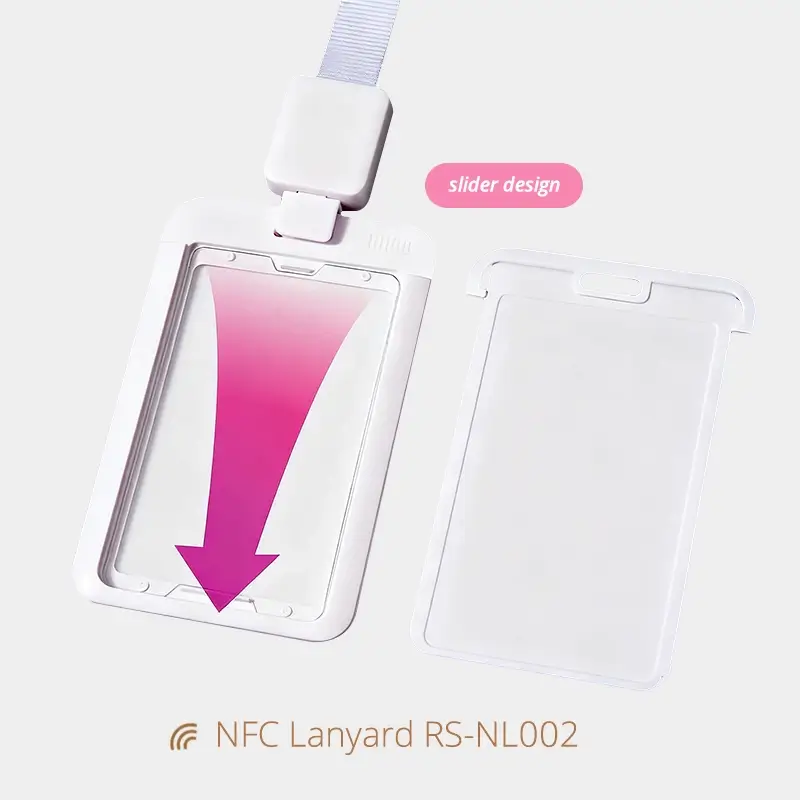 Stretchable 13.56MHz ID Card Lanyard Badges NFC Card Holder