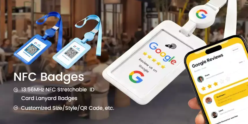 Stretchable 13.56MHz ID Card Lanyard Badges NFC Card Holder