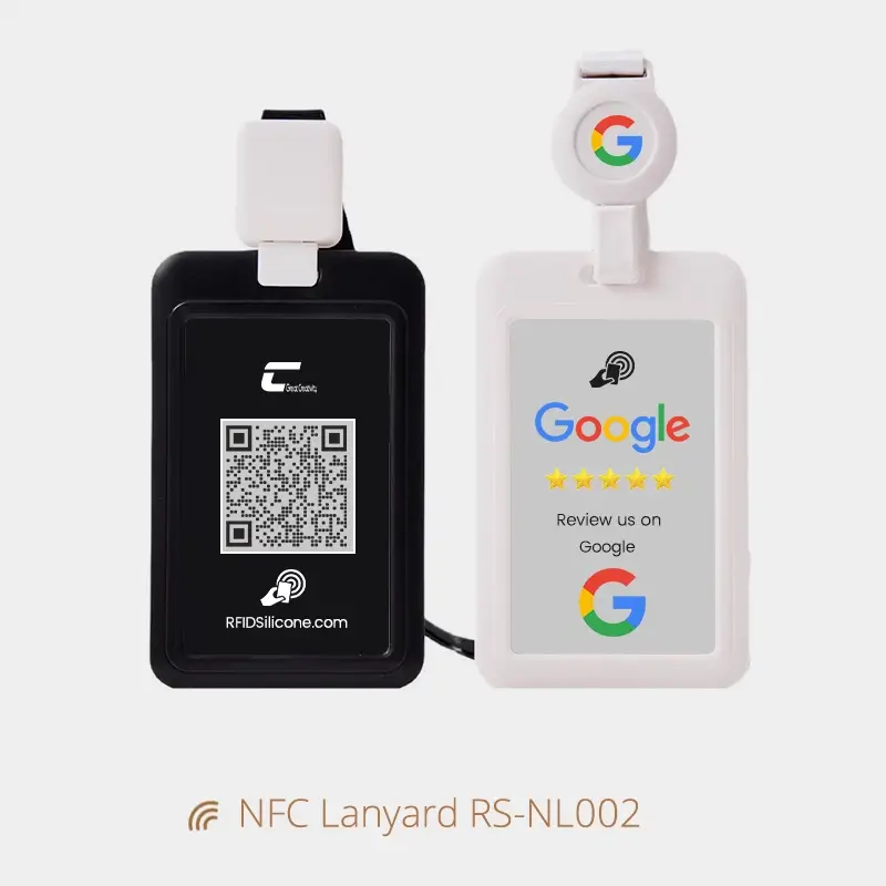 Stretchable 13.56MHz ID Card Lanyard Badges NFC Card Holder
