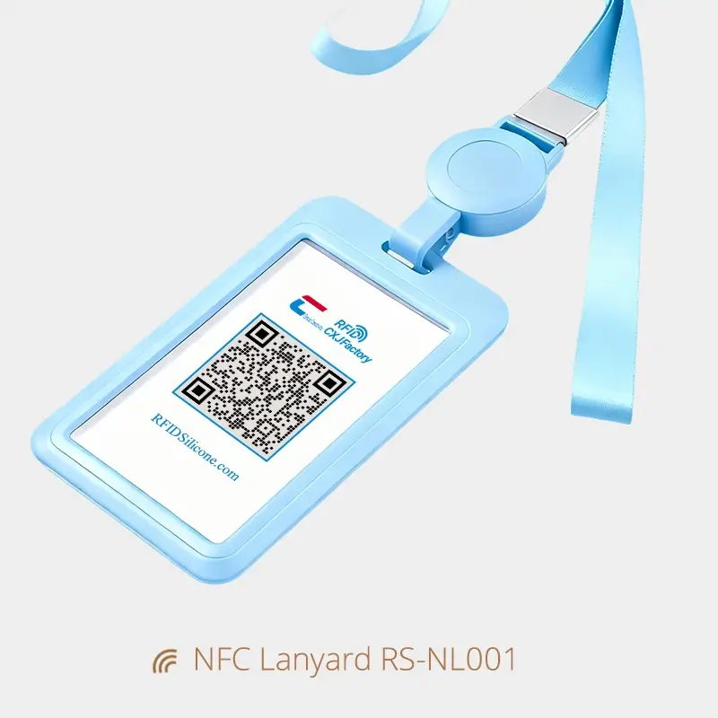 Stretchable 13.56MHz ID Card Lanyard Badges NFC Card Holder