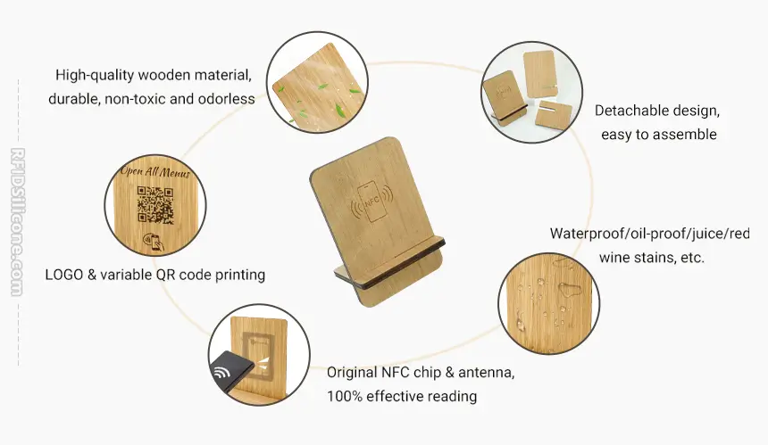 Product Details of RS-NM016 Wood NFC Stand Menu Product Details of RS-NM016 Wood NFC Stand Menu