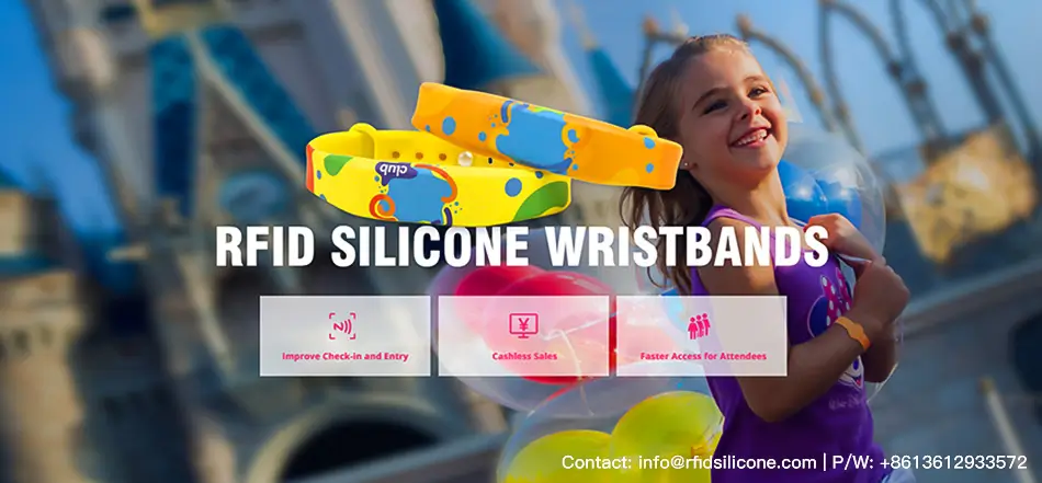 Adjustable Silicone RFID Wristbands NFC Bracelets for Kids & Adults