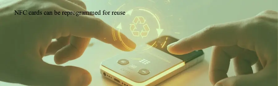 The advantage of NFC cards is that they can be used again after reprogramming