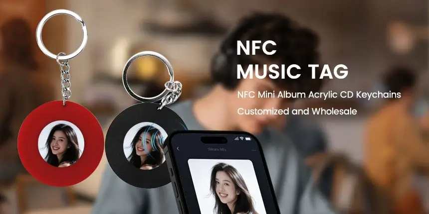 Mini Album Acrylic NFC Music Card NFC CD Keychains Mini Album Acrylic NFC Music Card NFC CD Keychains
