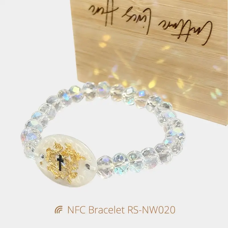 Digital NFC Daily Bible Artificial Crystal Bracelets