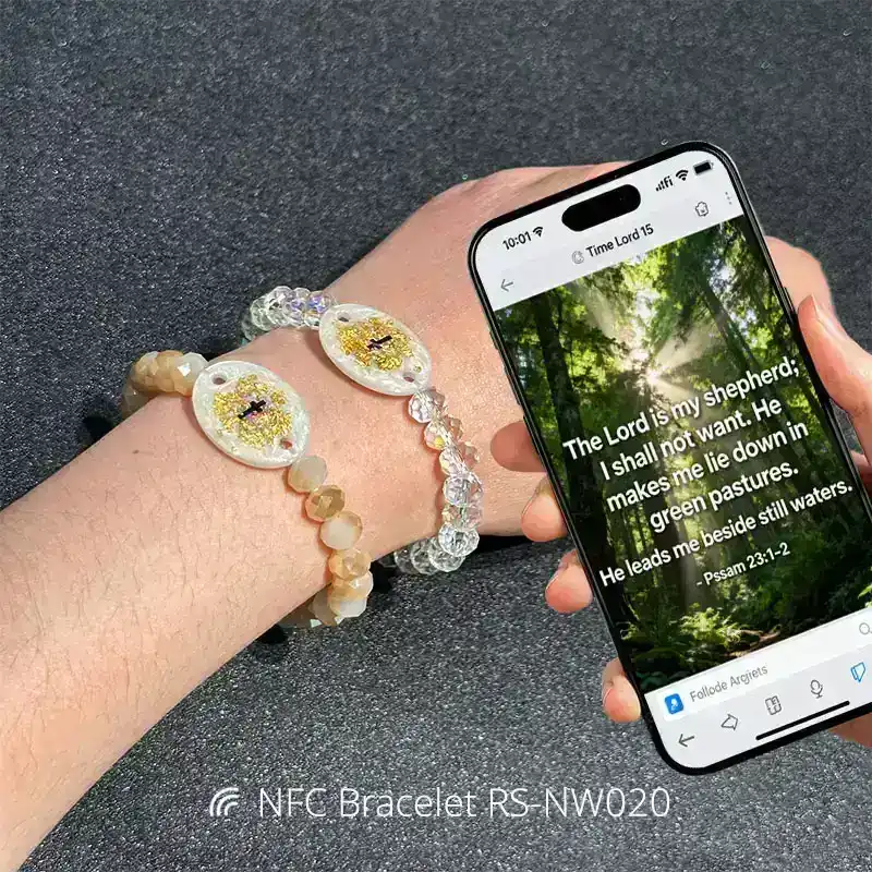 Digital NFC Daily Bible Artificial Crystal Bracelets