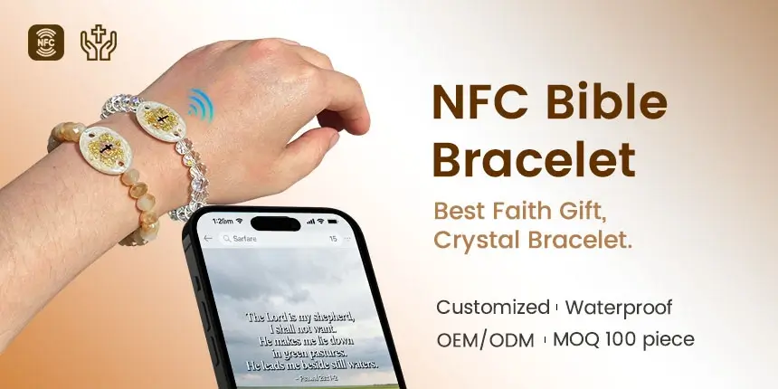 Digital NFC Daily Bible Artificial Crystal Bracelets Digital NFC Daily Bible Artificial Crystal Bracelets