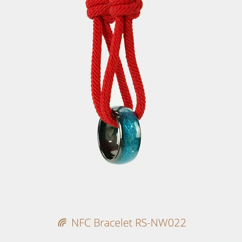 Adjustable NTAG213 Wristband NFC Ring Braided Bracelets