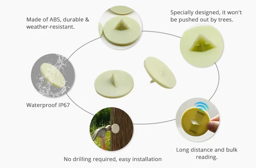 details of rfid nail tag rs-nt5330