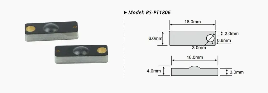 size of rfid pcb tag rs-pt1806