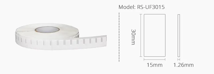 size of uhf flexible anti-metal tag rs-uf3015