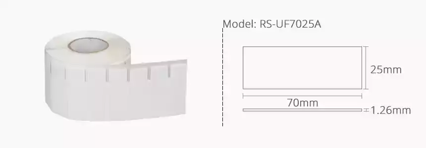 size of uhf flexible anti-metal tag rs-uf7025a
