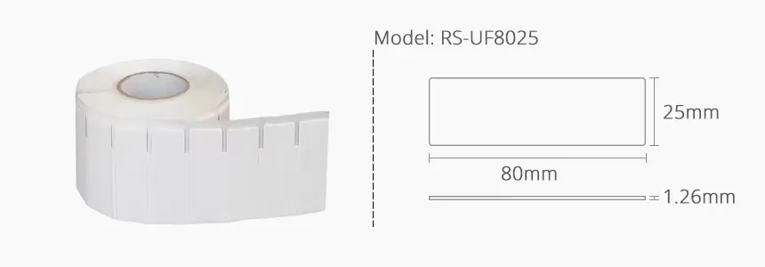 size of uhf flexible tag rs-uf8025