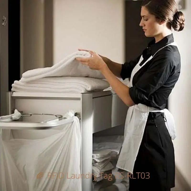 Button RFID Laundry Tag for Hotel Linen Washable PPS