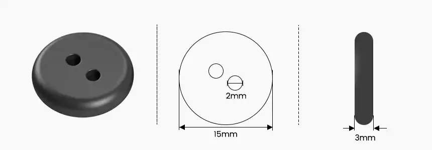 size of pps rfid laundry tag rs-rlt04 size of pps rfid laundry tag rs-rlt04