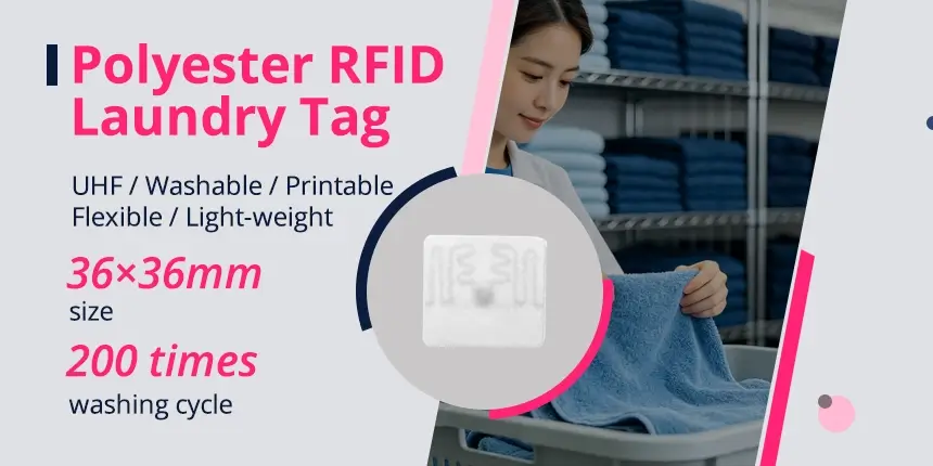 Polyester Laundry RFID Tag Durable & Waterproof Label Supplier